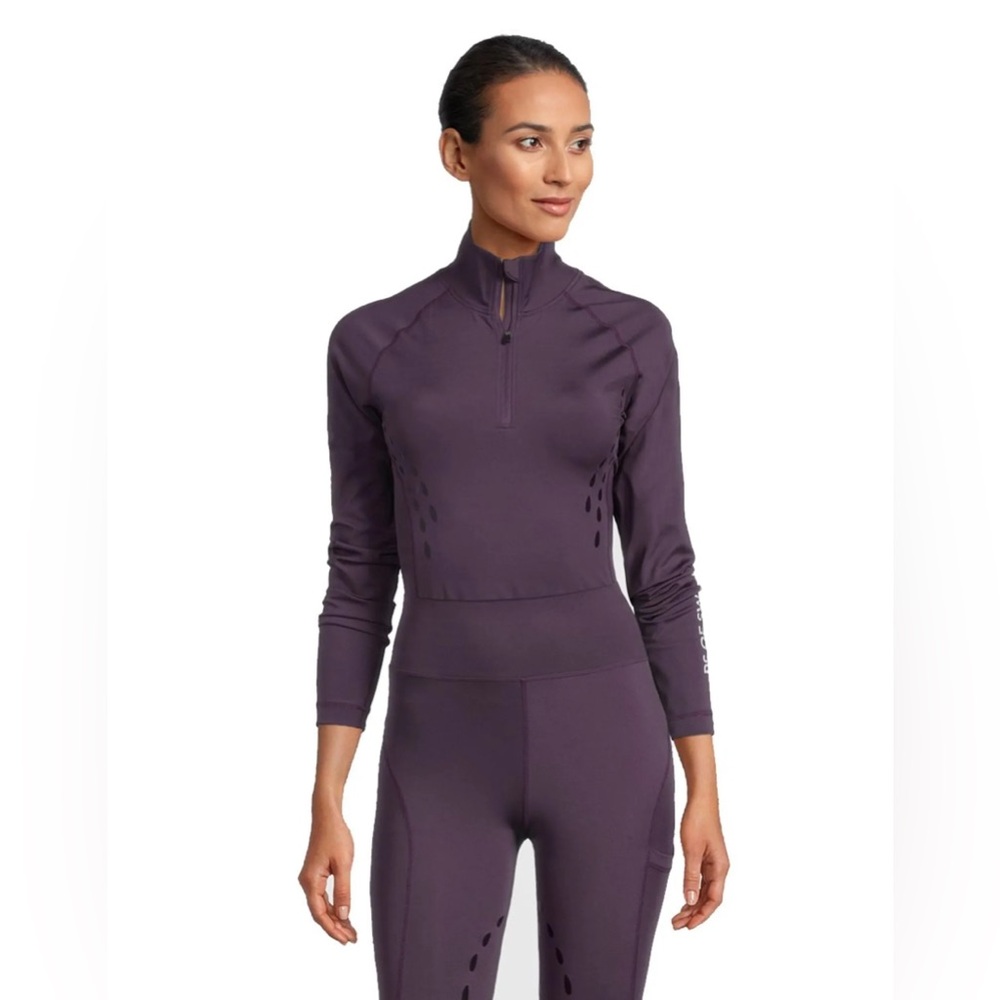 PS of Sweden Tiffany 1/4 Zip Long Sleeve Baselayer - Plum - Size Large
